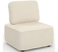 Module de canapé et fauteuil ALFIE en velours côtelé beige