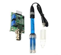 Module de capteur régulateur de pH avec sonde d'électrode BNC pour Arduino, testeur de liquide pH 0-14 pour surveillance de la qualité de l'eau, projets de bricolage et industriels (module + bleu)