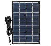 Module de charge de panneau solaire polycristallin 15 W 12 V avec connecteur DC 5521, tableau extérieur résistant aux intempéries pour lampes de jardin, camping-car, bateau et systèmes de charge de