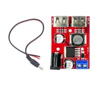 Module de charge solaire double USB 5 V 3 A Sortie max 6 V-40 V DC Entrée 92 % d'efficacité Petite taille pour électronique mobile DIY (2 modules + ligne)