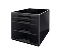 Leitz Dual Desk Cube 4 Drawers 2 Large And 2 Small Buc Drawers Noir Enfants