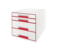 Module de classement 4 tiroirs format A4+ Wow Cube - Rouge