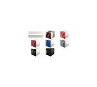 LEITZ Module de classement, 5 tiroirs, gris-clair/rouge Rouge G