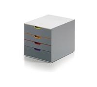 Durable VARICOLOR® 4 760427 Caisson à tiroirs gris DIN A4, DIN C4, folio, lettre Nombre de tiroirs: 4