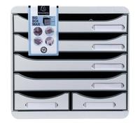 Module de classement Big Box Maxi 6 tiroirs Office - Gris lumière