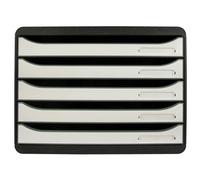 Module de classement Big Box Plus horizon 5 tiroirs Glossy - Blanc brillant