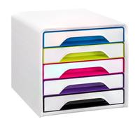 Module de classement Cep Smoove Arctic 5 tiroirs - blanc/assortis