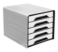 Module de classement Cep Smoove Arctic 5 tiroirs - blanc/noir G