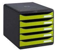 Module de classement Exacompta Big Box Plus 5 tiroirs vert glossy G