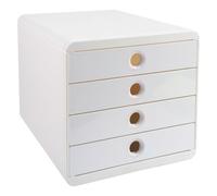 Module de classement Exacompta Pop Box 4 tiroirs - blanc