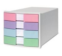 Module de classement IMPULS, 4 tiroirs, noir/pastel