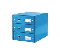 Module de classement Leitz Click&Store Wow 3 tiroirs couleur - bleu