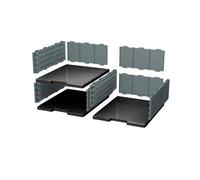 Module de classement Modulodoc set élément de base jumbo Ecoblack - Gris foncé