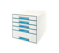 Module de classement pour bureau avec 5 tiroirs - Bleu