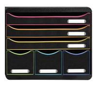 Module de classement Storebox 6 tiroirs Black Office - Noir/arlequin
