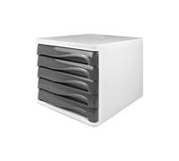 Module de classement 'the wave', 5 tiroirs, blanc/gris