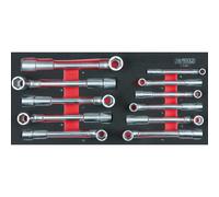 KS Tools - Module de clés à pipe débouchées 713.2011 - 6 pans, 11 pièces