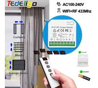 Module de commande de rideaux et stores Tuya WiFi RF avec télécommande pour moteur électrique, compatible Google Home et Alexa 2Module 1Controller