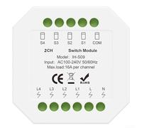 Module de commutation intelligent 16a pour Tuya pour Zigbee 3.0, blanc, télécommande par application, prise en charge vocale, contrôle de groupe, mémoire de panne de courant (Zig-bee 2)