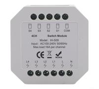 Module de commutation intelligent 16a pour Tuya pour Zigbee 3.0, blanc, télécommande par application, prise en charge vocale, contrôle de groupe, mémoire de panne de courant (Zig-bee 4)