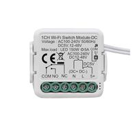 Module de commutation relais WiFi Smart Tuya Smart Life App, 1 canal DC 5 V 24 V 32 V AC100-240 V, fonctionne avec Alexa Google Home