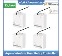 Module de contrôle bidirectionnel Aqara d'origine, contrôleur de relais sans fil 2 canaux, compatible avec l'application Xiaomi Mijia Smart Home, Mi Home et Homekit. Aqara-Twoway-3PCS