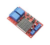 Module de contrôle de temporisation avec 2 canaux, 12V | Bornes à vis intégrées et trous de à quatre, construction PCB et métallique, projets d ' automatisation