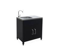 Module de cuisine extérieure acier avec évier L80cm GRIMAUD