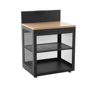 Module de cuisine extérieure acier et décor bois 1 étagère L80cm MILOS