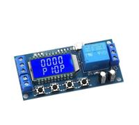 Module de cycle de déclenchement de commutateur de relais temporisé 6-30V | Module de relais de minuterie numérique LCD, 6-30V DC, Mode retard/déclencheur/cycle réglable(5pcs)