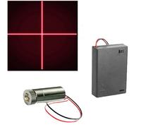 Module de Diode Laser, CTRICALVER 1 pcs 650nm Rouge de Croix Laser 3-5V, Distance Focale Réglable, avec Lentille en Piastique + 1pcs 4,5V AA Batterie Boite (Forme de la source lumineuse:croix)