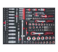 Module de douilles et accessoires 1/4' - 3/8' - 1/2' 175 pièces KS TOOLS - 711.1011