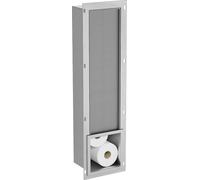 Module de papier hygiénique X-Wall-B avec compartiment de rangement, acier inoxydable (1915)