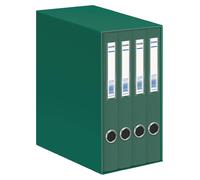 Module de rangement, 4 classeurs, format A4, couleur verte