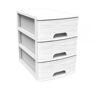 Module de rangement bureau A4 3 tiroirs EDA - Blanc