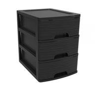 Module de rangement bureau A4 3 tiroirs EDA - Noir