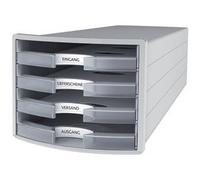 Module de rangement IMPULS 2.0, 4 tiroirs ouverts, gris