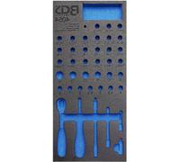 Module de rangement - Organisateur pour outils - Mousse rigide - 189 x 408 mm - Bleu