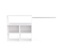 Module de rangement sous comble avec penderie et étagère couleur blanc mat - Largeur 171,5 x Profondeur 50 x Hauteur 90,7 cm