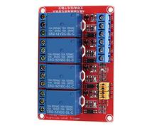 Module de relais 4 canaux, haute isolation optocoupleur déclencheur haut bas module relais industriel compatible 5V 12V 24V for domotique automobile et projets électroniques professionnels