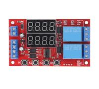Module de Relais à 2 canaux 24V, Affichage LED, retardateur, Cycle autobloquant, minuterie Multifonction pour la Maison et Le contrôle Automatique