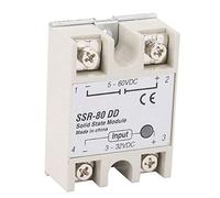Module de relais à semi-conducteur,SSR-80DD 80A 3-32VDC à 5-200 VDC DC-AC Relais à semi-conducteurs industriel pour dispositifs d'automatisation industrielle Connexion de périphérique informatique