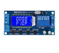 Module de Relais Temporisé DC 6-30V avec écran LCD,Retardateur Cycle de Temporisation 0.01s-9999min, support Micro USB 5V alimentation électrique, avec contre les inversions de