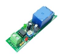 Module de relais temporisé NE555 DC 5V 12V 24V, Module de relais Monostable à déclenchement réglable, minuterie de commande de commutateur de fermeture(DC 12V 0 60 Seconds)