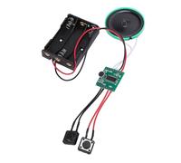 Module de Son Enregistrable en 30 Secondes, Puce Sonore de Contrôle par Bouton alimenté par Pile AAA 4,5 V, Carte de Lecteur Vocal de Musique avec Haut-Parleur pour Carte de Vœux