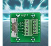 Module d'interface à Montage sur Rail DIN, Borniers, Connecteur de Bornier de Carte de Dérivation Mâle IDC10P 10 Broches, Borniers de Circuit de Terre