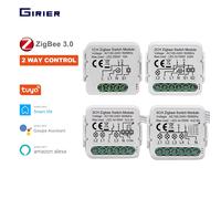 Module d'interrupteur intelligent GIRIER Tuya ZigBee 3.0 10A pour maison connectée, disjoncteur DIY 1 2 3 4 voies, prend en charge le contrôle bidirectionnel, compatible Alexa Google Home 3 Gang