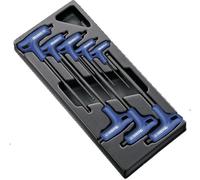Module d'outils EXPERT avec 8 douilles à poignée en T 6 pans - compartiment d'insertion en plastique