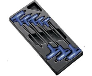 Module d'outils EXPERT avec 8 douilles à poignée en T 6 pans - compartiment d'insertion en plastique