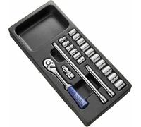 Module d'outils EXPERT avec douilles et cliquet 3/8 - compartiment d'insertion en plastique